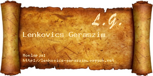 Lenkovics Geraszim névjegykártya